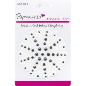 adhesive pearls - gun metal